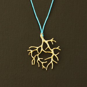 Gold Coral Branch by Nina Kuna
