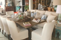 Slip covered furniture- great for families and the island lifestyle