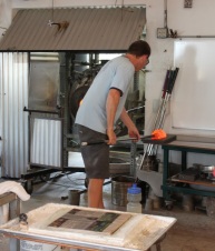 See live glass blowing most days at Hot Island Glass