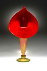 Red Blown Glass Lili Vase