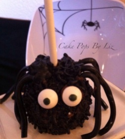 spider cake pop halloween