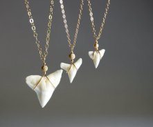 shark tooth gold silver necklace hawaii