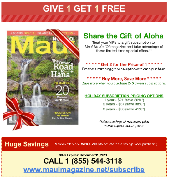 Maui  Magazine Gift Idea Hawaii 