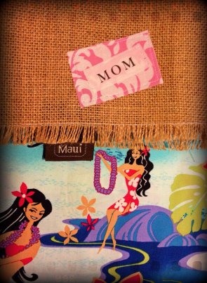 maui hawaii stocking christmas fabric handmade