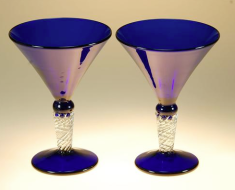 Blue Martini Glasses