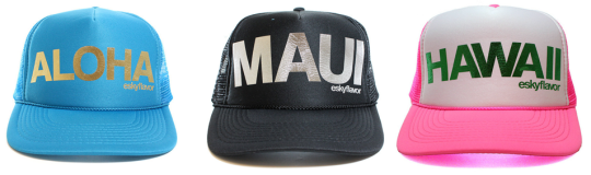 Aloha Maui Hawaii Trucker Hats Custom Colors