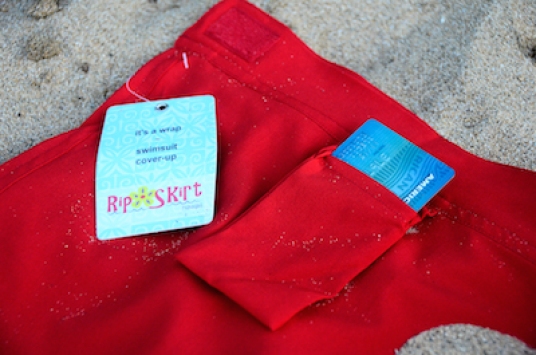 rip skirt coverup red poppy pocket inside