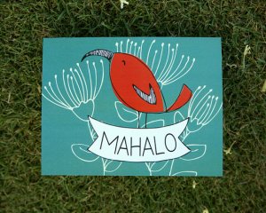 mahalo greeting card