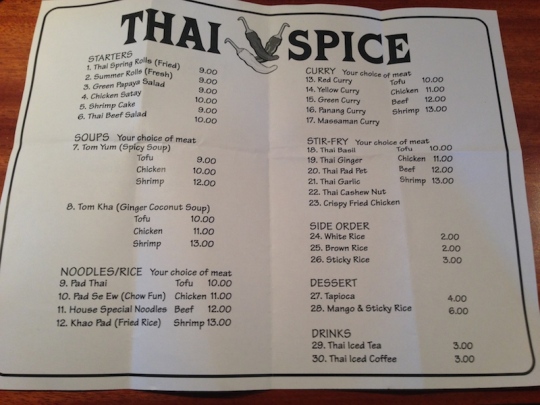 thai spice thai restaurant maui paia menu hours