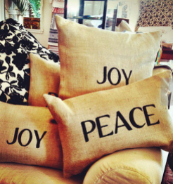 holiday pillow maui joy peace handmade