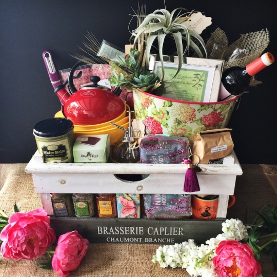 mother's day basket - auction gift basket ideas 