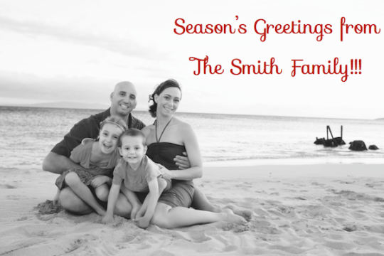 Photo by Kristy Copperfield, Crappy Fake Holiday Card Design by Me... 
