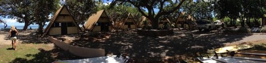 A panoramic view of the camp grounds. 