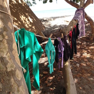 drying swim suits