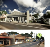 Hana Hwy Retail Space Rendering and While Under Construction