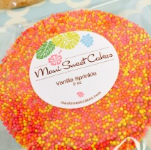 The Large Vanilla Sprinkle Cookie | Maui Sweet Cakes Packaging Ideas | Branding | How to Package Cookies | Great Graphics